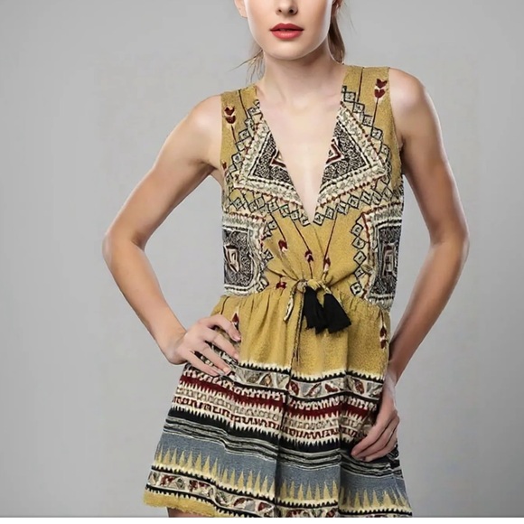 ILLA ILLA Pants - ILLA ILLA Multicolor Patterned Romper